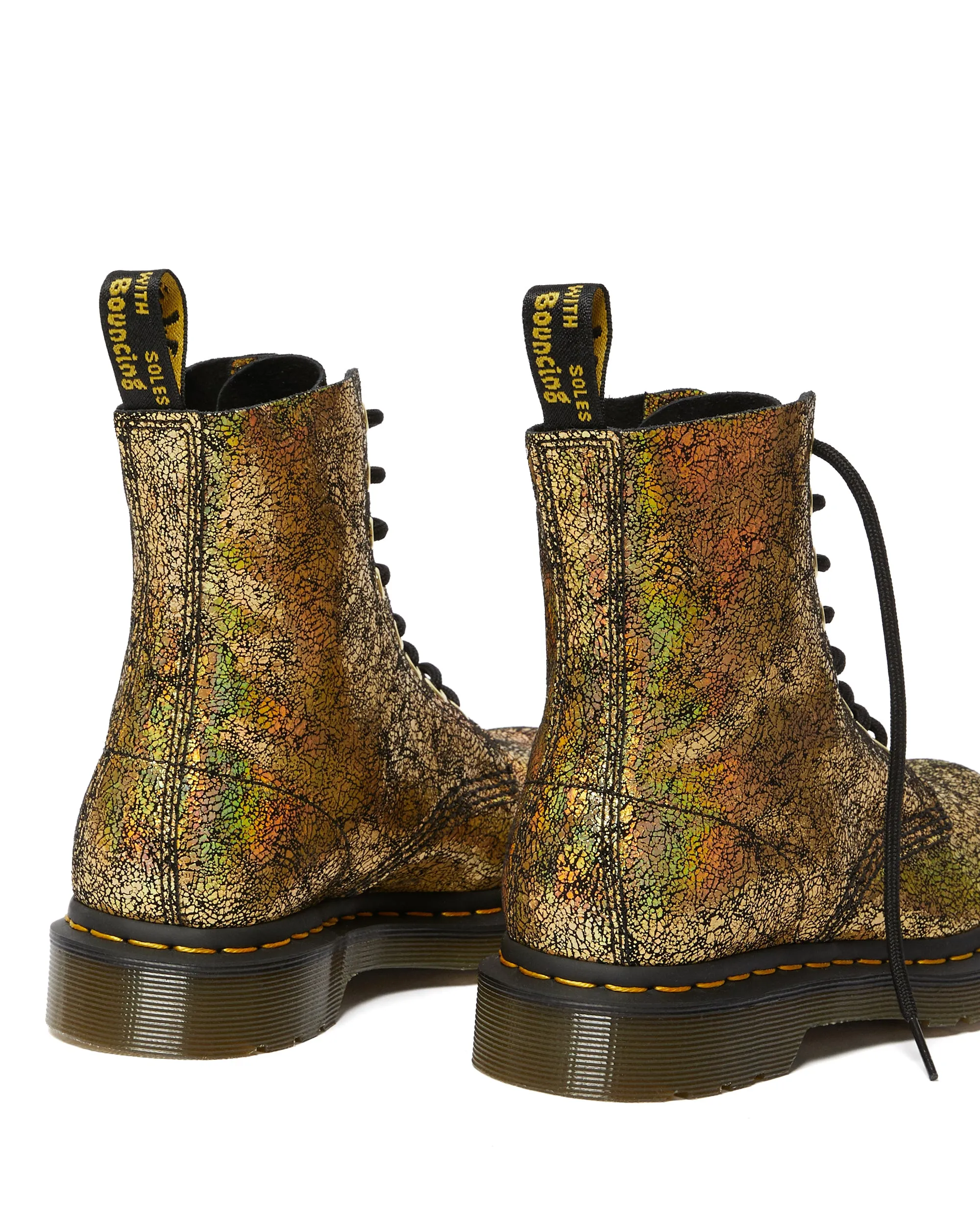 1460 Pascal Gold Iridescent Crackle Boots