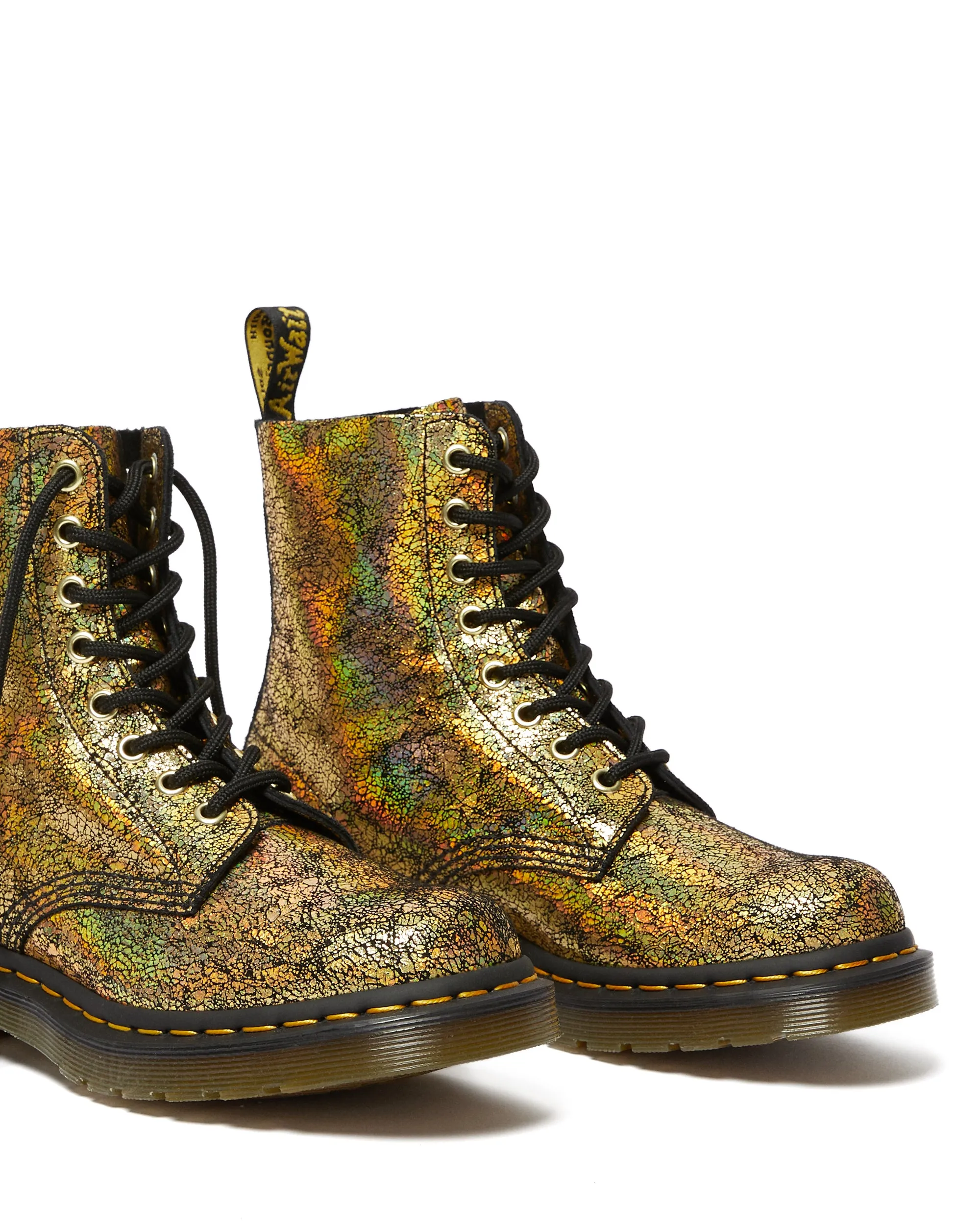 1460 Pascal Gold Iridescent Crackle Boots