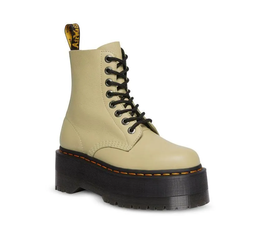 1460 Pascal Max 8 Eye Boot - Pale Olive Pisa