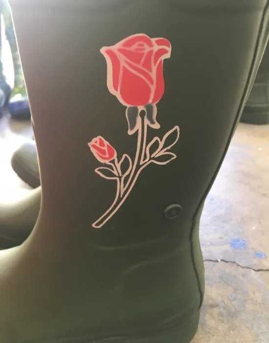 25 Pairs Hunter Boots   1 Hunter Bag - Custom Painted Rose Bowl Logo - Custom Order