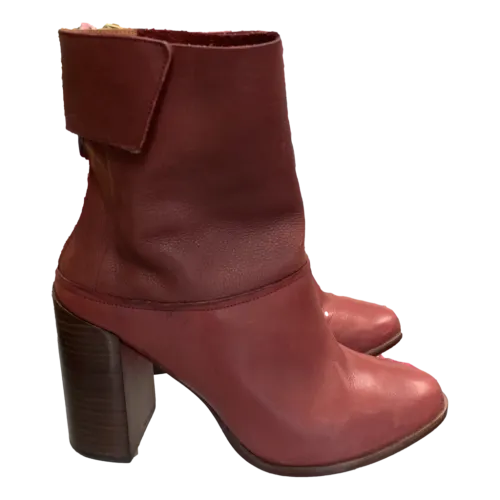 A7eije Boots Red Brown Leather 41