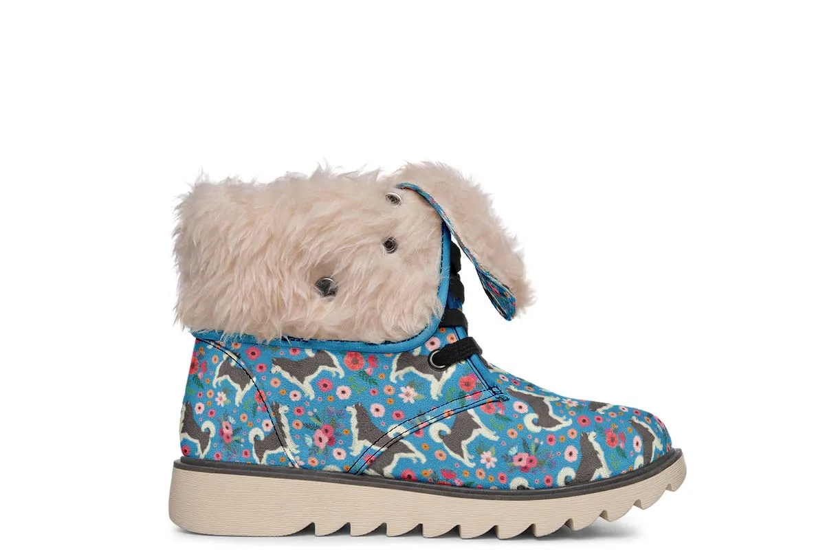 Alaskan Malamute Flower Polar Vibe Boots