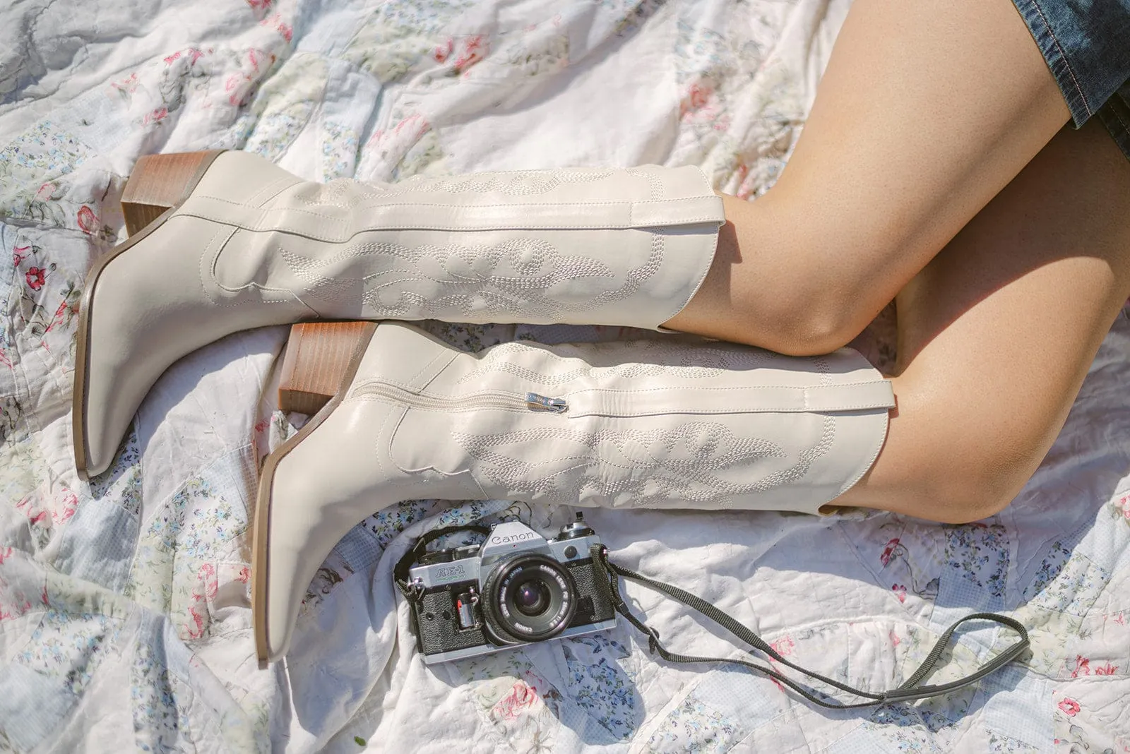 Beige Classic Cowgirl Boot