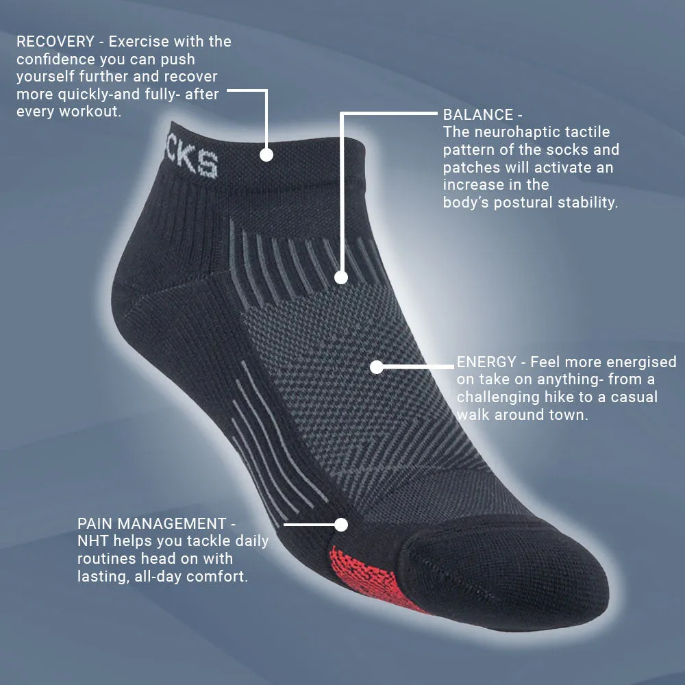 Biowin Neurosocks - Athletic No Show -  Black