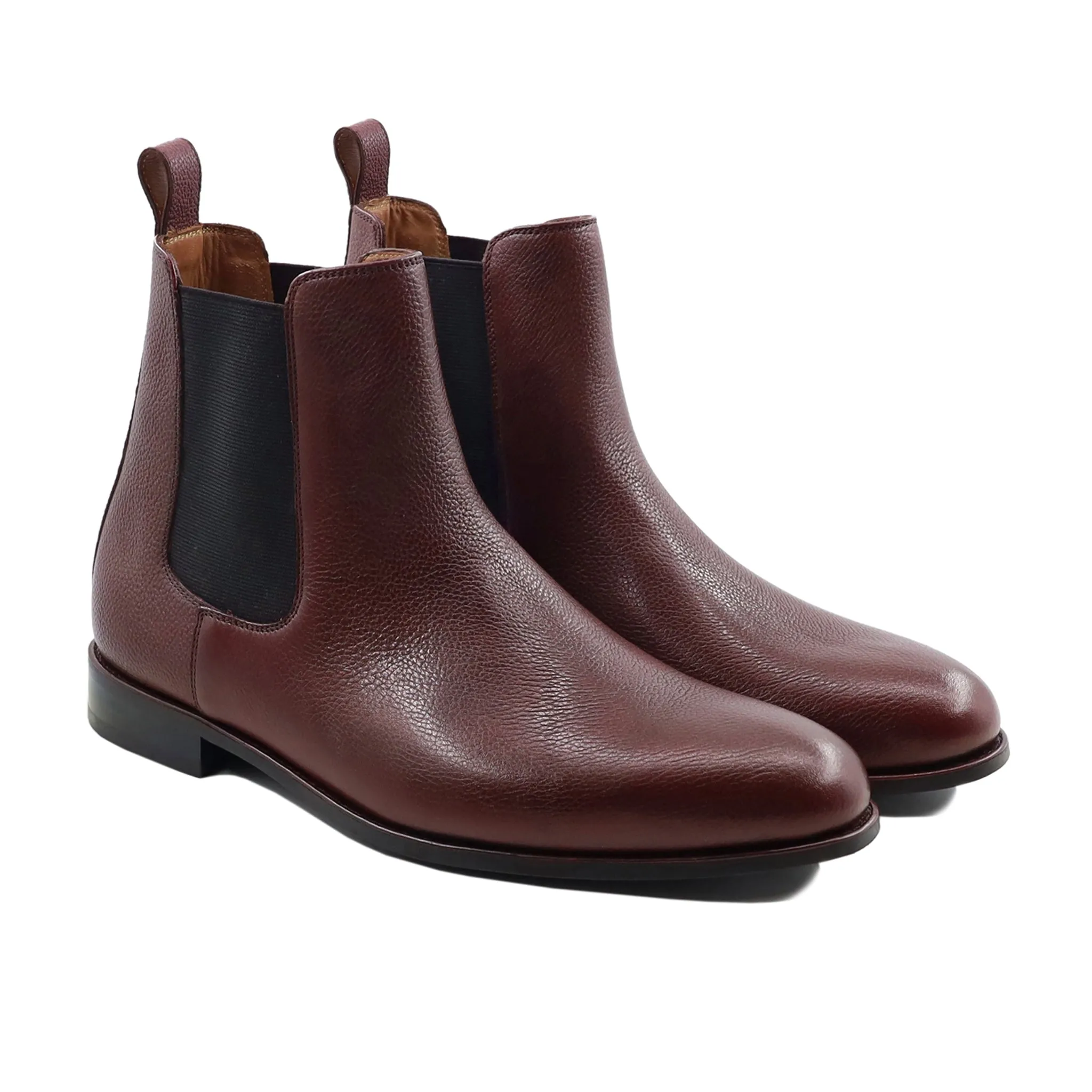 Camellia - Men's Oxblood Pebble Grain Chelsea Boot