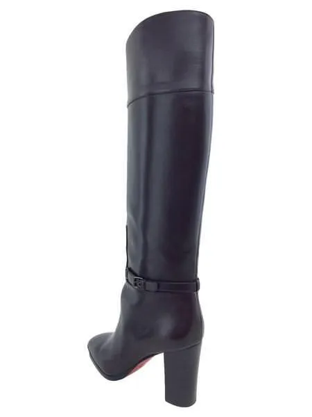 Christian Louboutin Leather Mervillon 85 Knee Boots 6/36