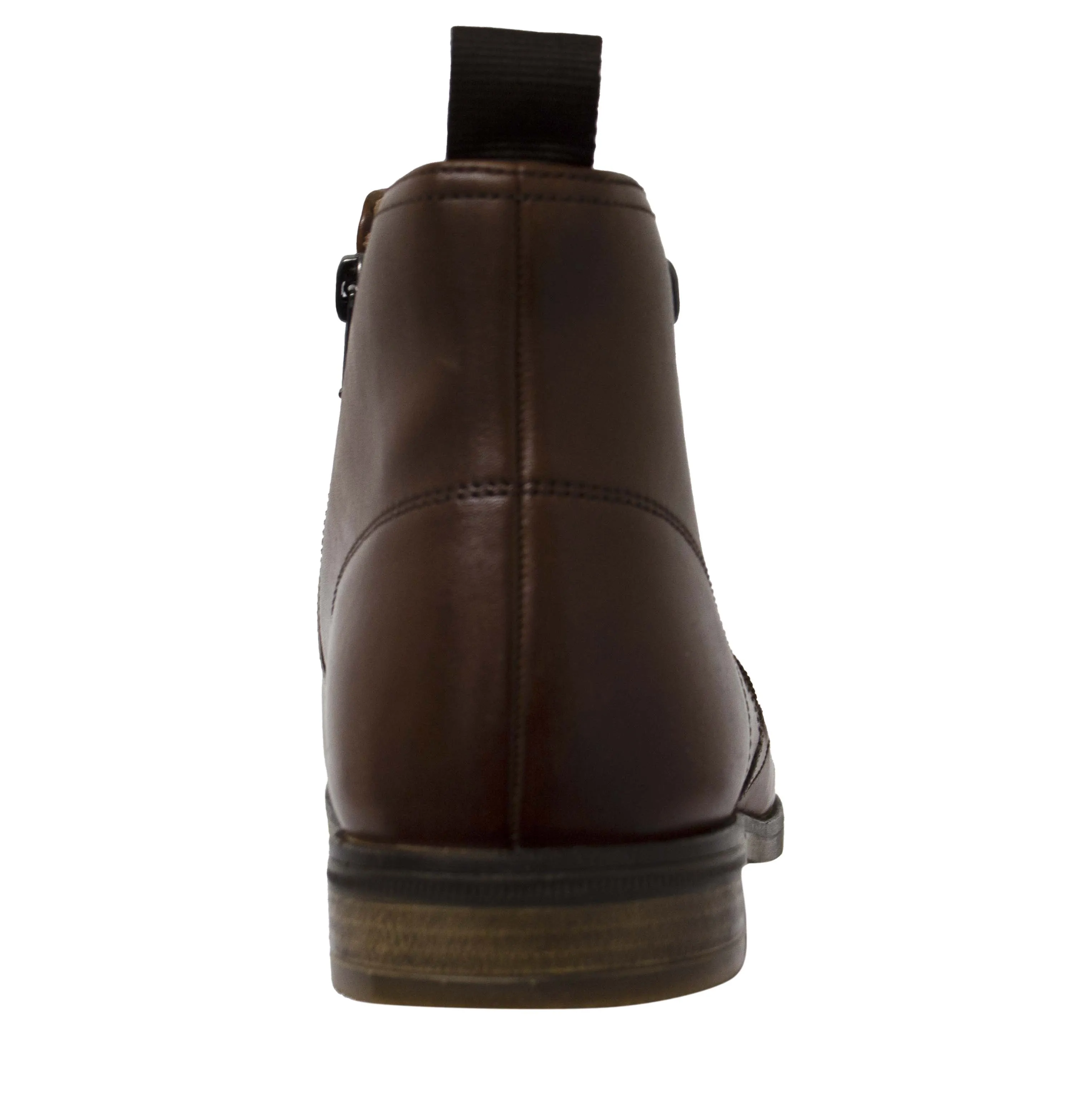 Clarks Stanford Zip Tan Brown Leather Chelsea Boots - Mens