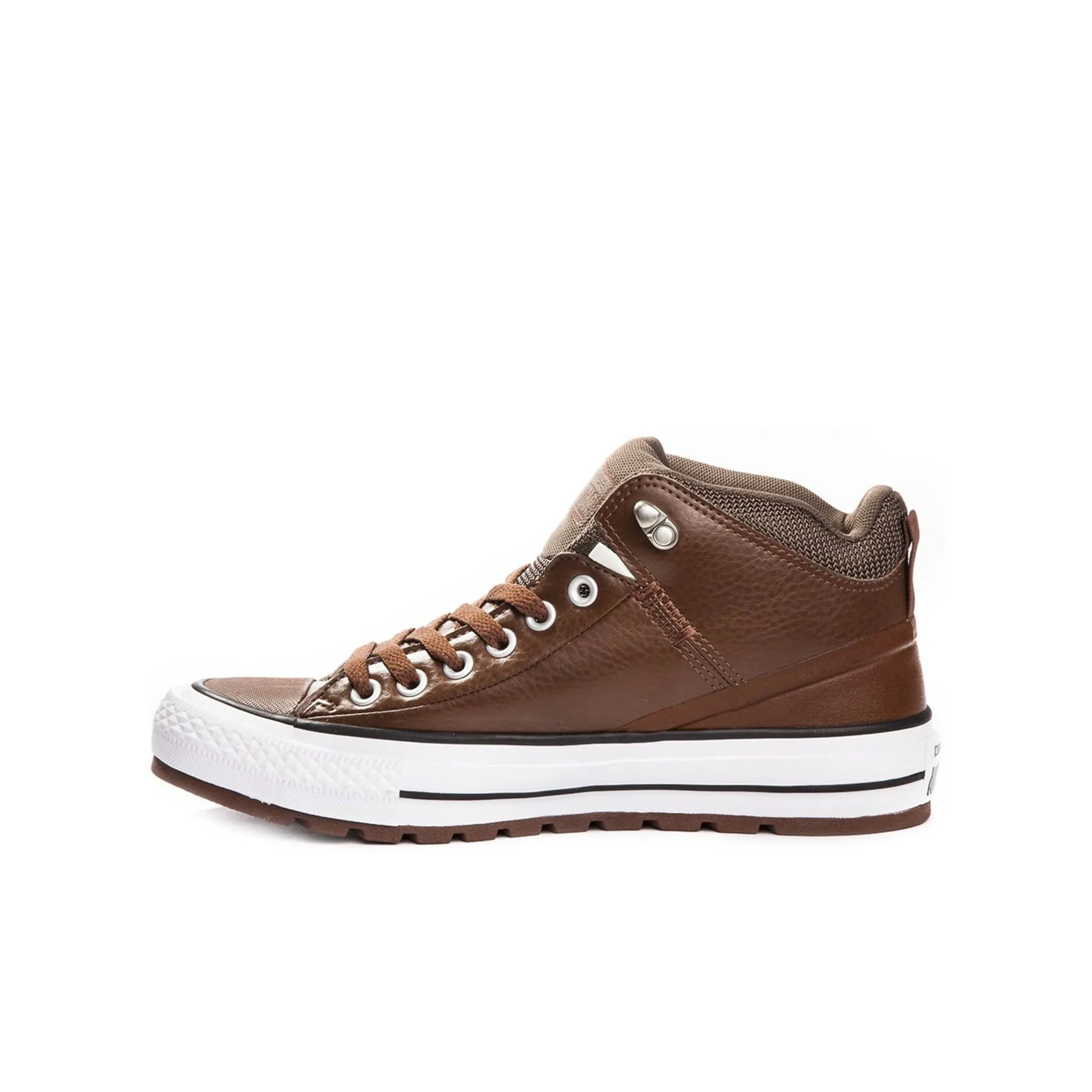 Converse Chuck Taylor All Star Street Lace-Up Brown Smooth Leather Mens Boots 157503C