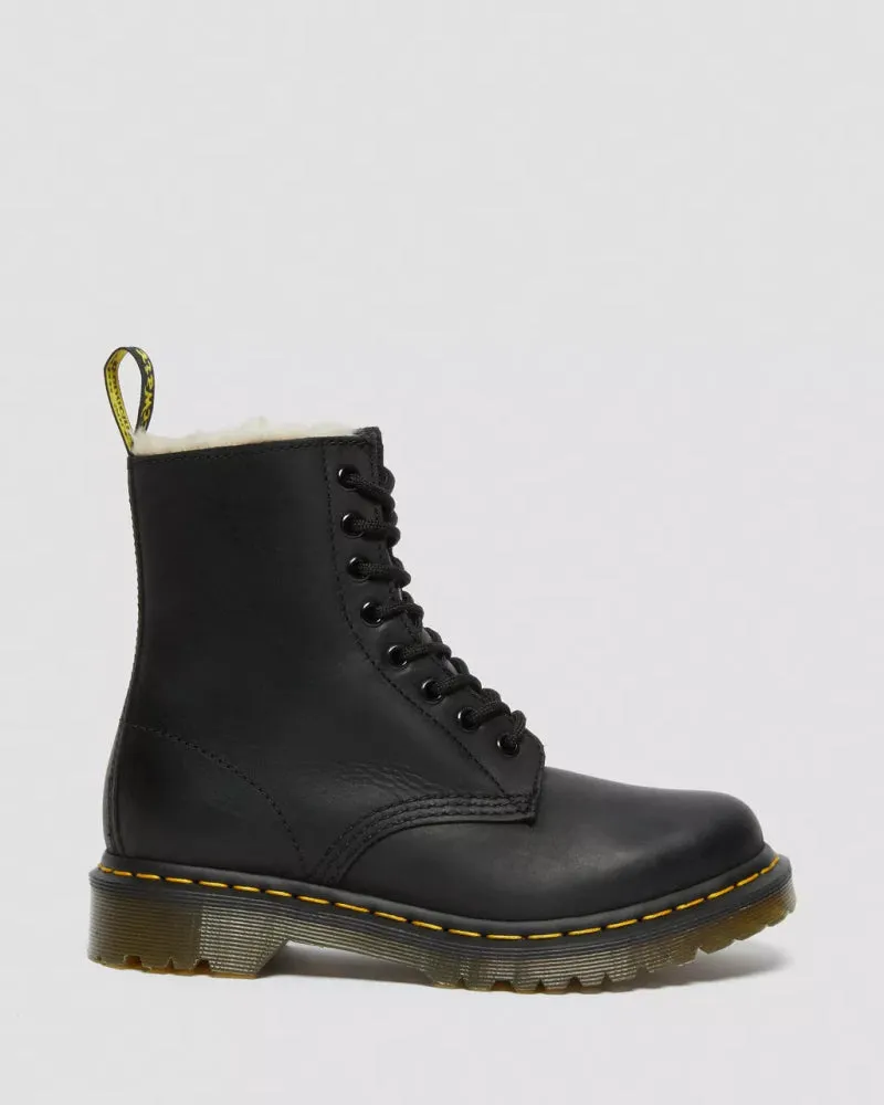 Dr. Martens Women's 1460 Serena Faux Fur Lined - Black