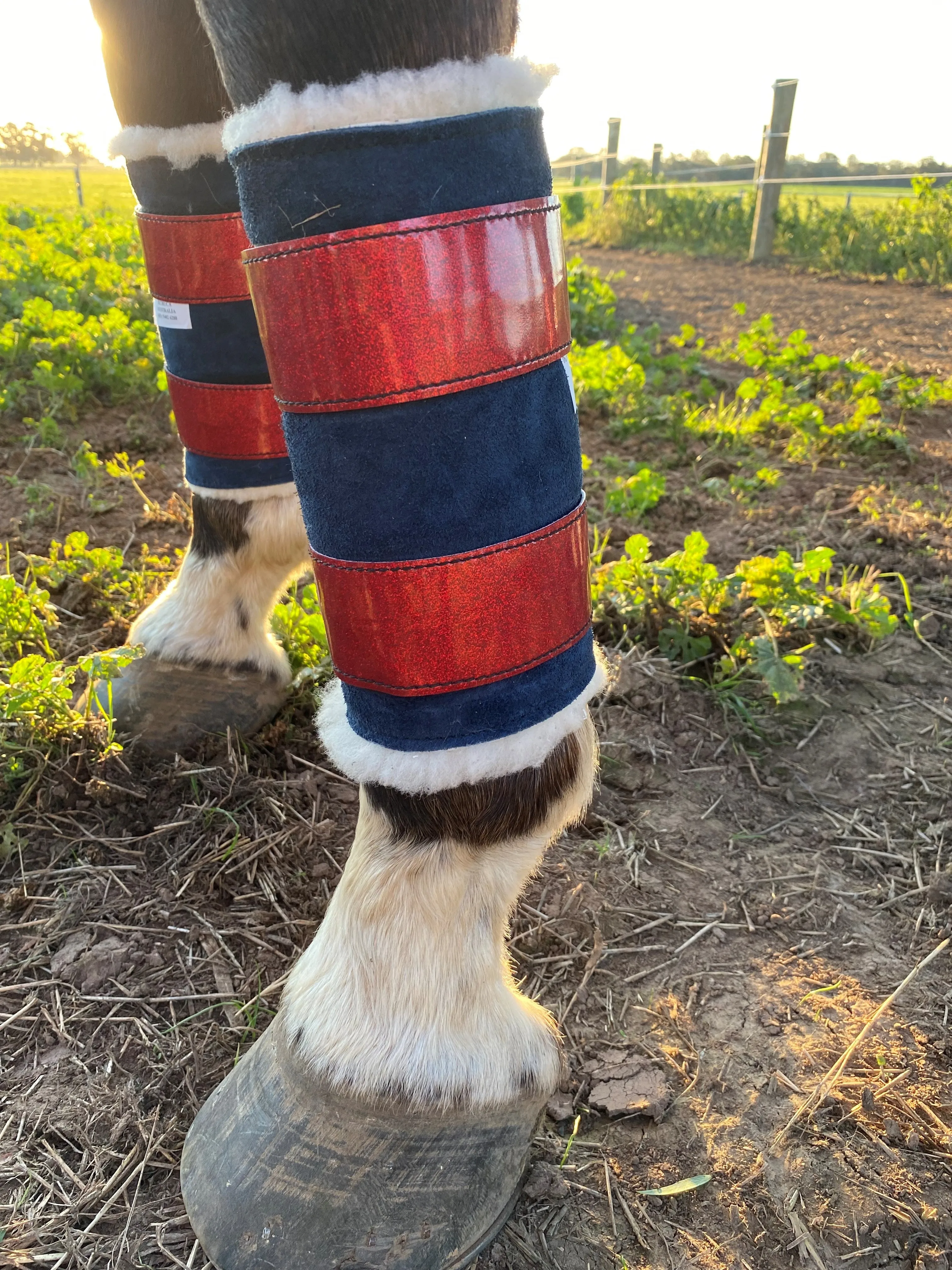 Drovers Saddlery Made Paddock Boot with Shimmer Straps - Front