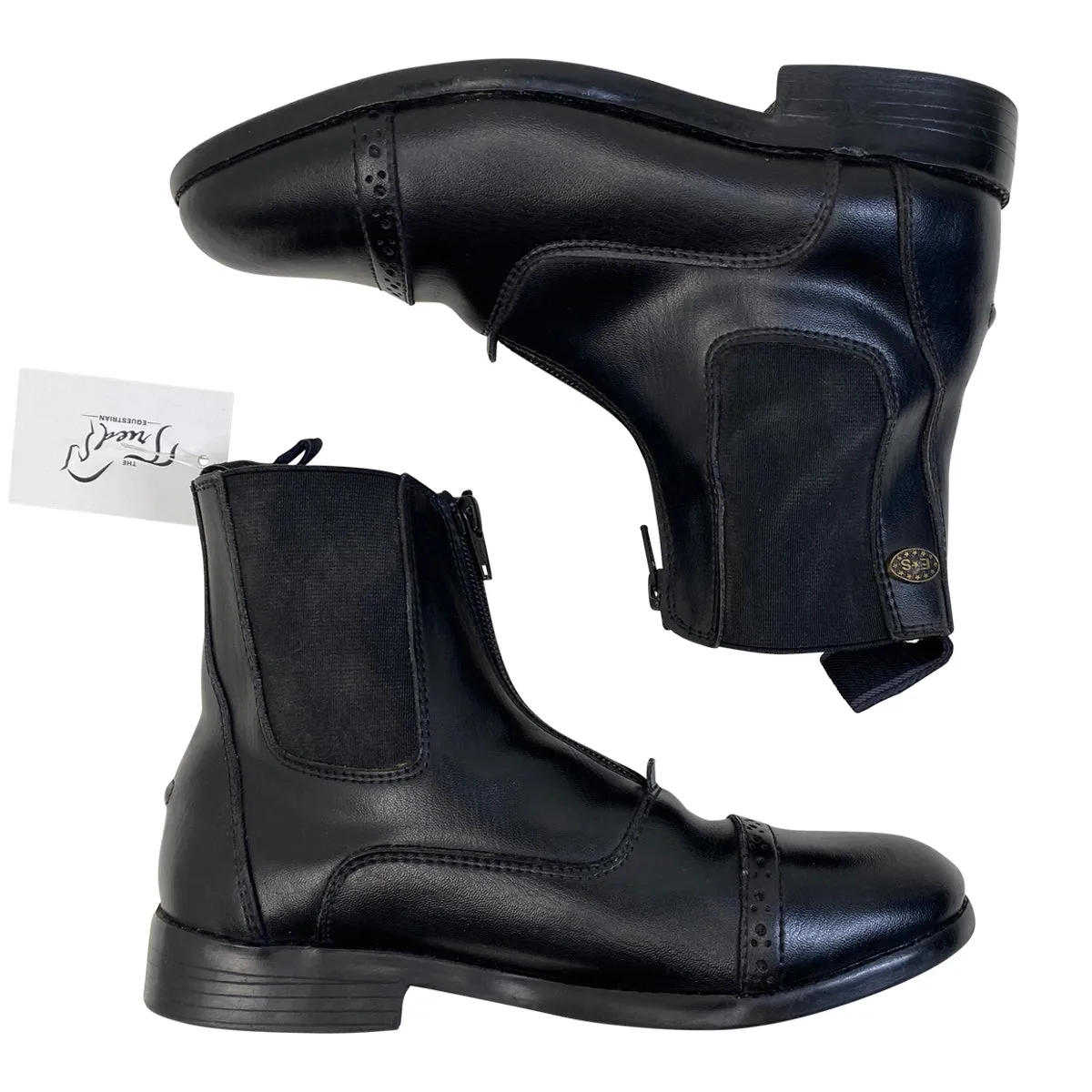 Equistar Zip Paddock Boots in Black - Children's 5