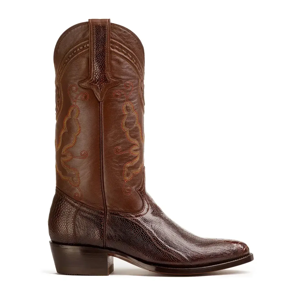 Gavel Men's Collin Ostrich Leg Boots - Brown