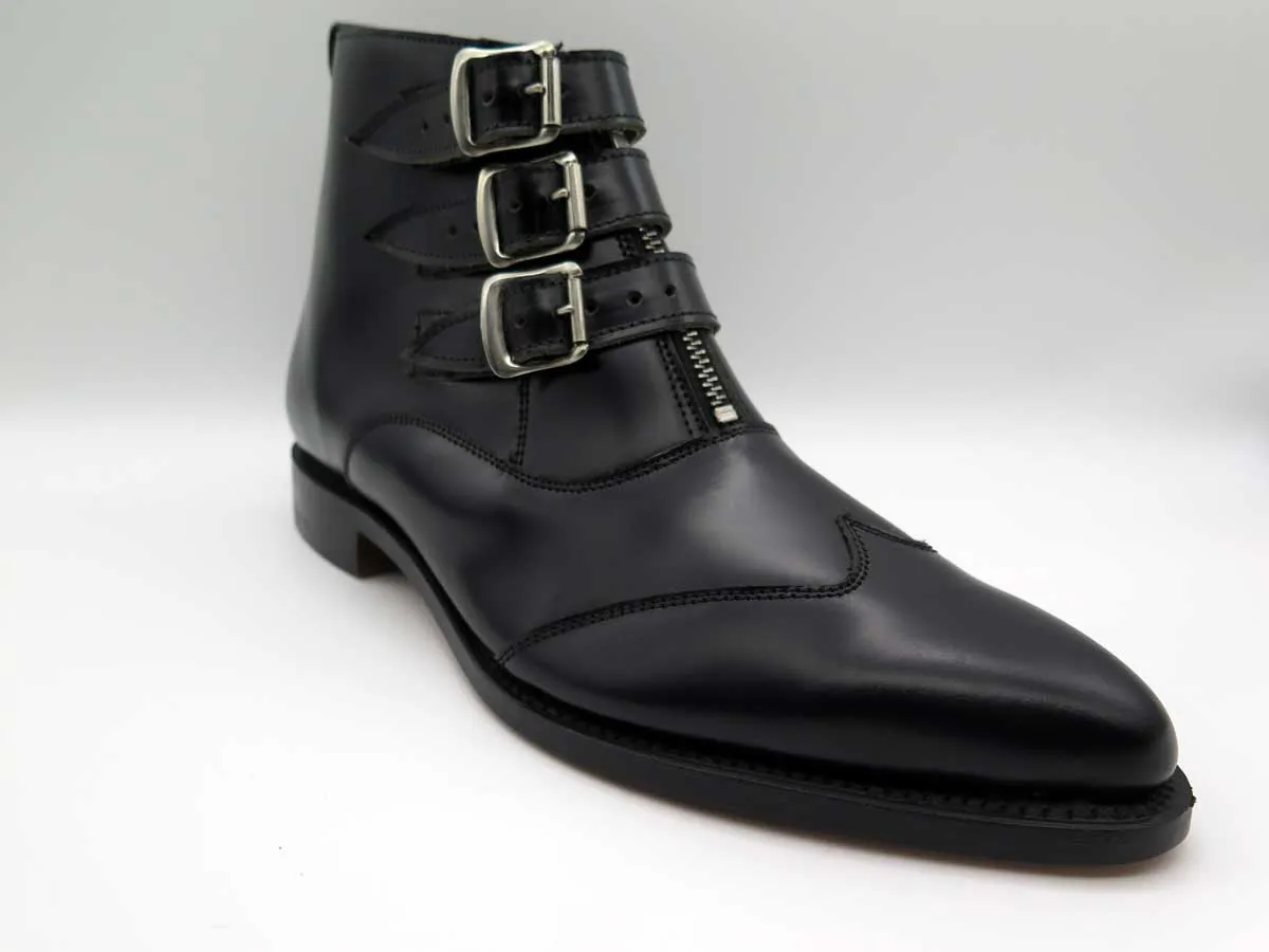 George Cox 15147 3 Strap Zip Boot Leather Sole