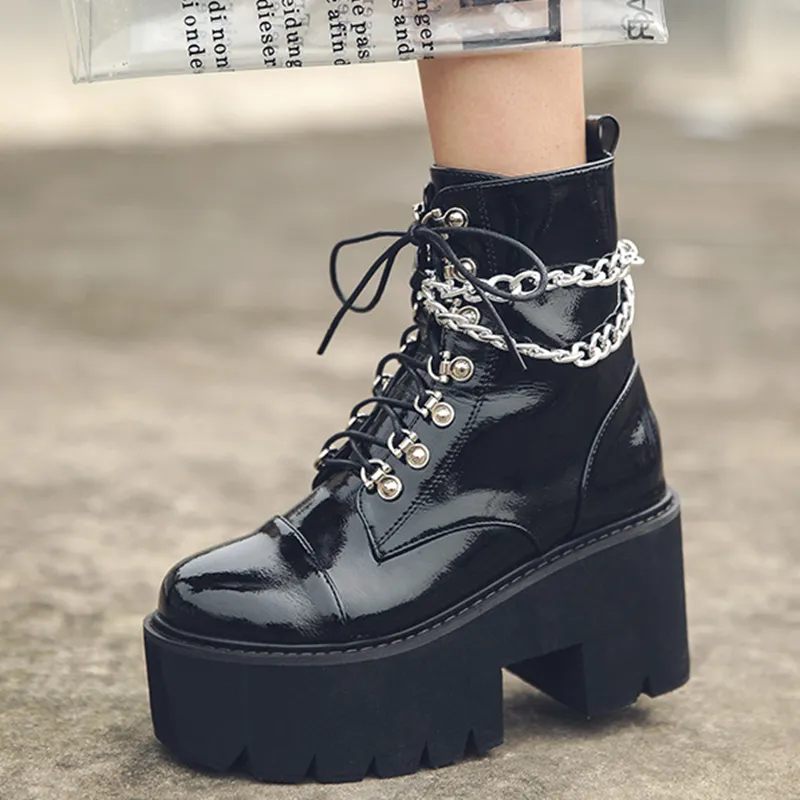 Gothic Punk Ankle Zipper Boots AD11650