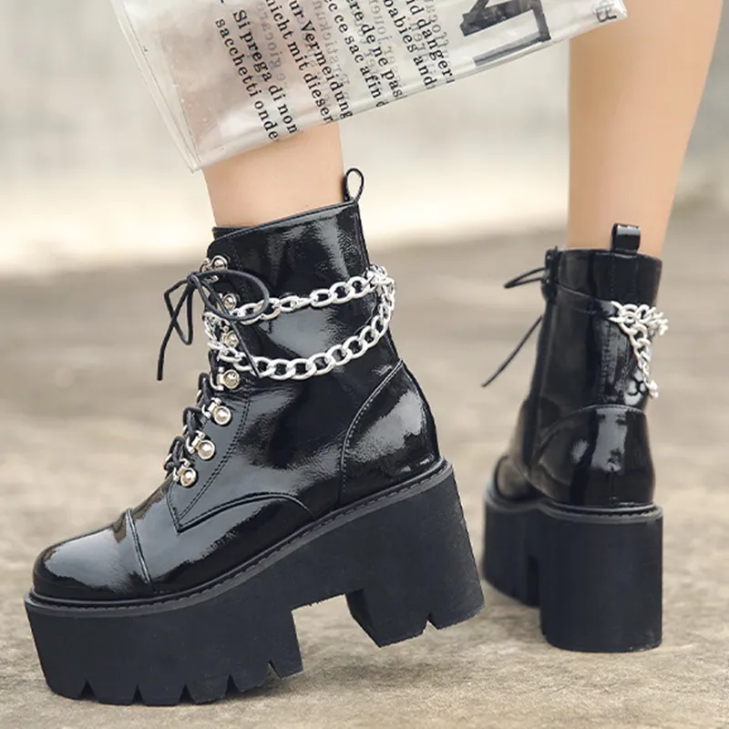 Gothic Punk Ankle Zipper Boots AD11650