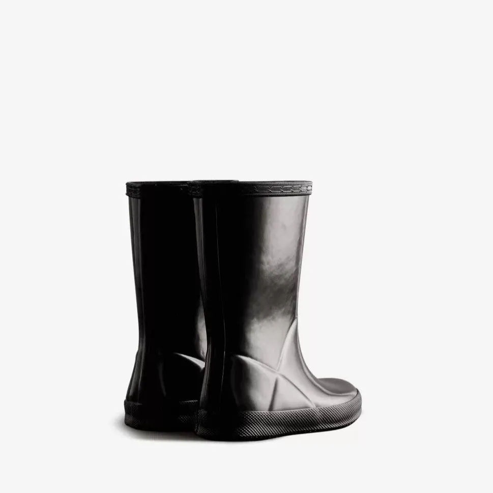 Hunter Black Original Kids First Gloss Rain Boot