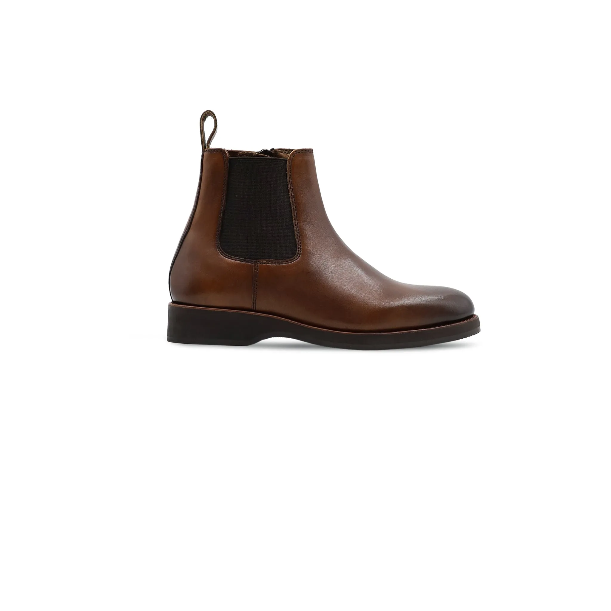 Huriyya - Kid's Brown Patina Calf Leather Chelsea Boot (5-12 Years Old)