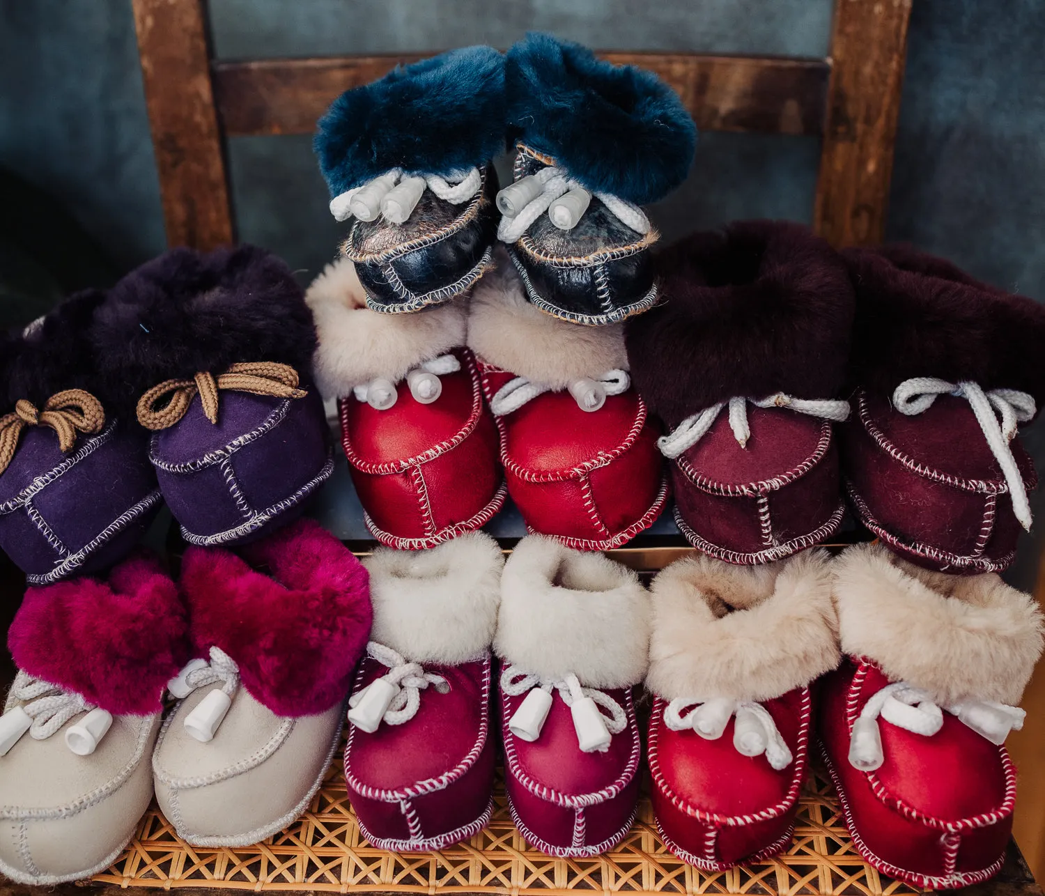 'LUCKY DIP' Baby Sheepskin Booties