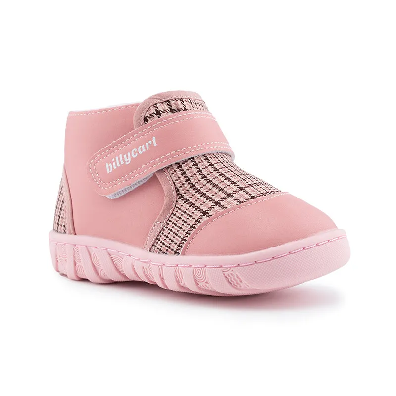 LUNA pink and plaid girls baby and toddler boots