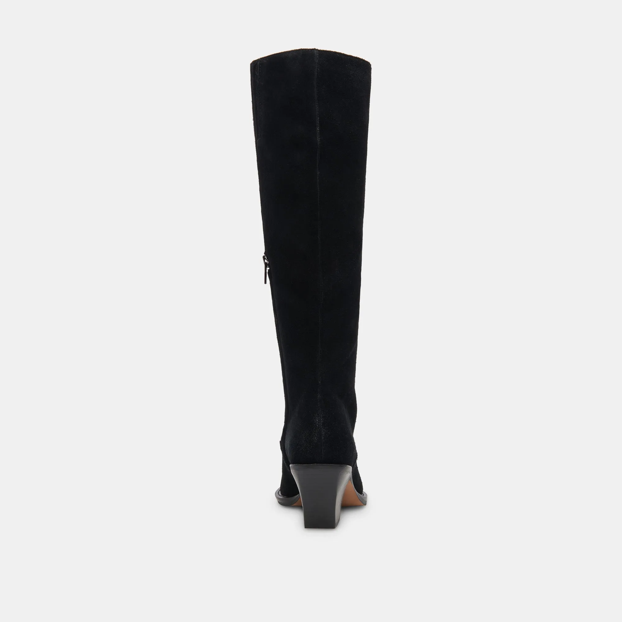 RAJ WIDE CALF BOOTS ONYX SUEDE