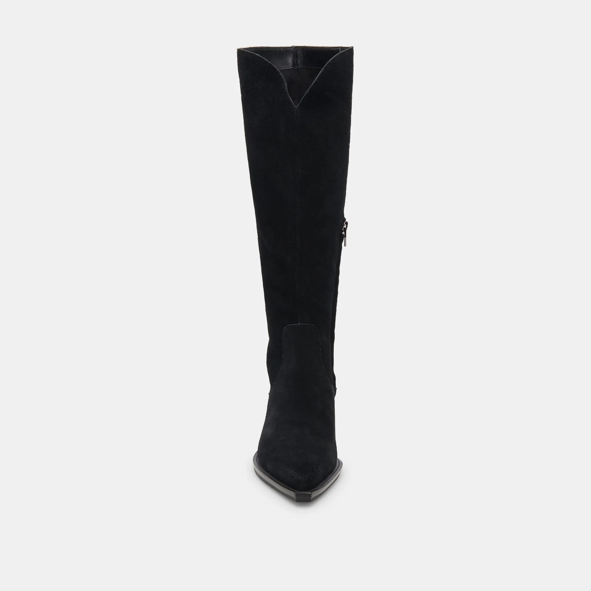 RAJ WIDE CALF BOOTS ONYX SUEDE