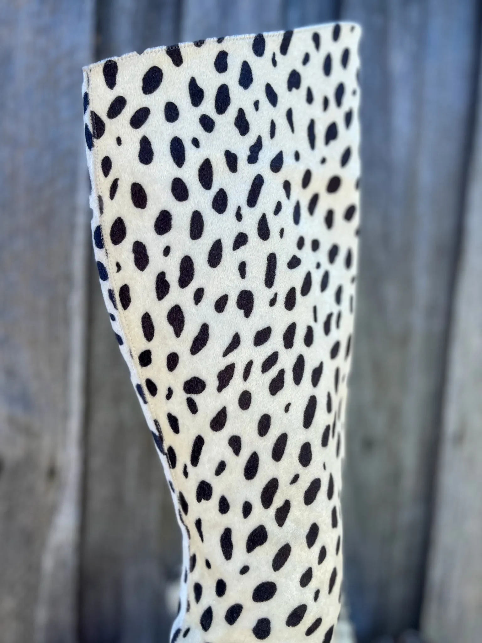 Snow Leopard Heeled Boots