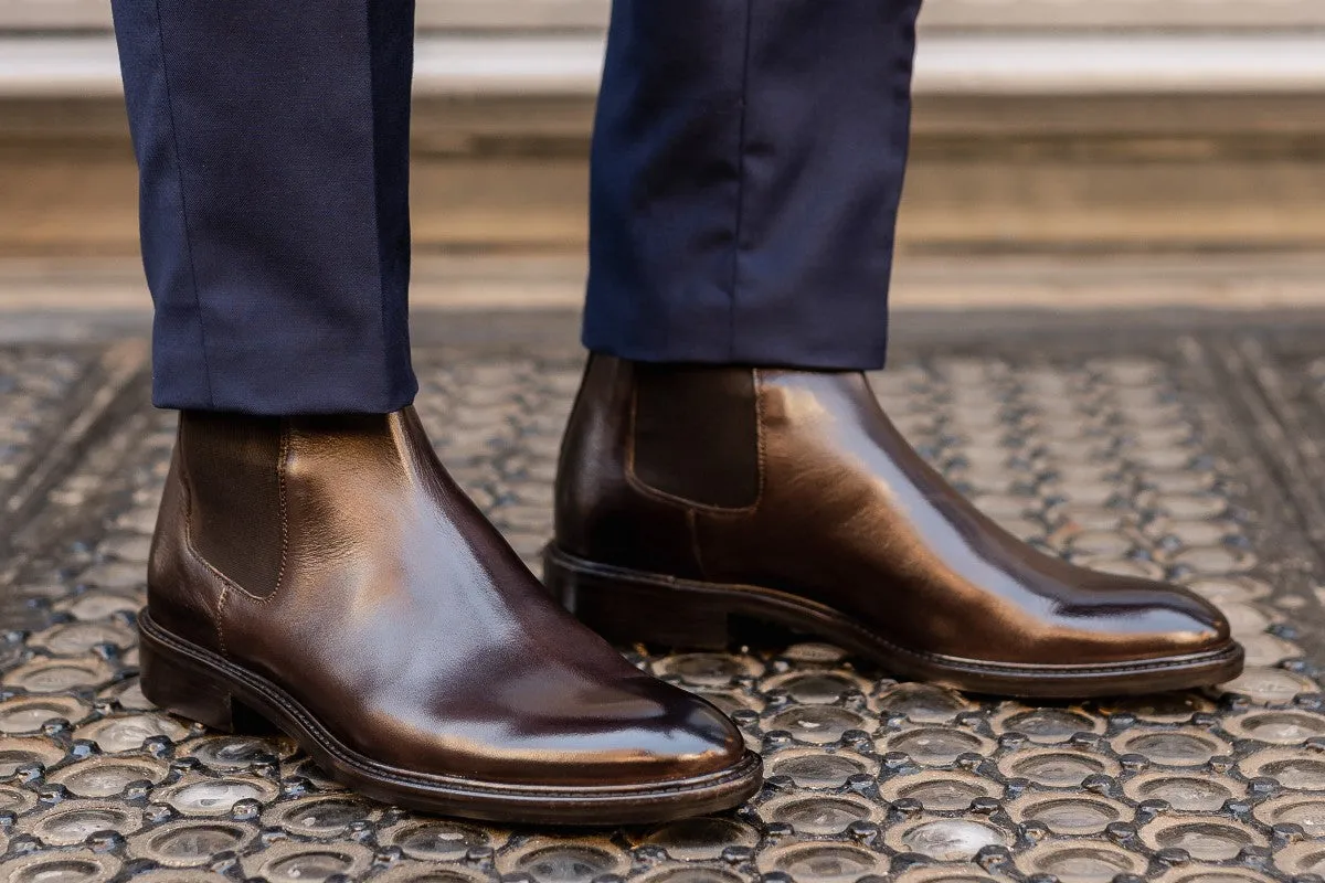 The Gian Carlo Chelsea Boot - Dark Brown Chocolate