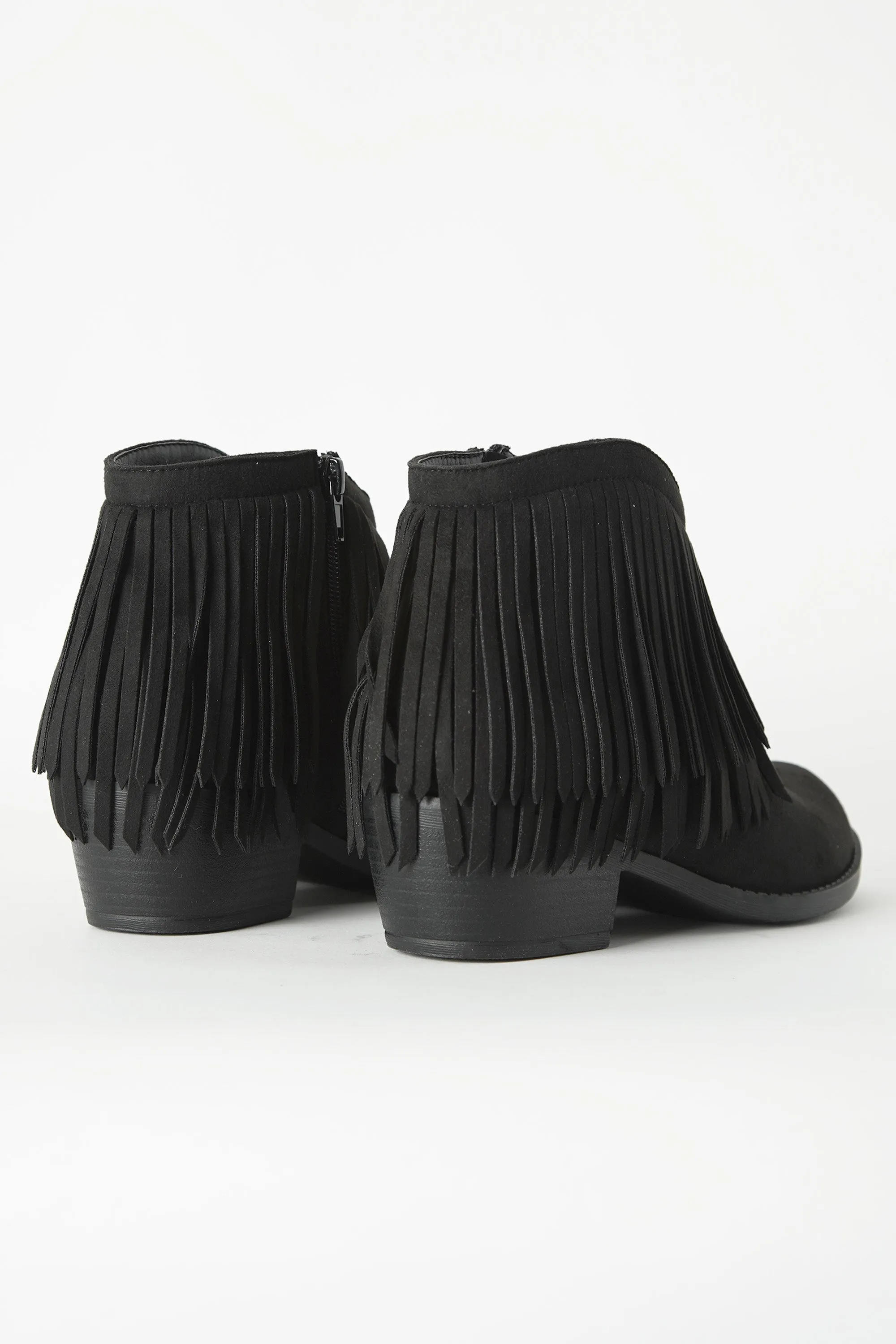 Western Fringe Ankle Boots