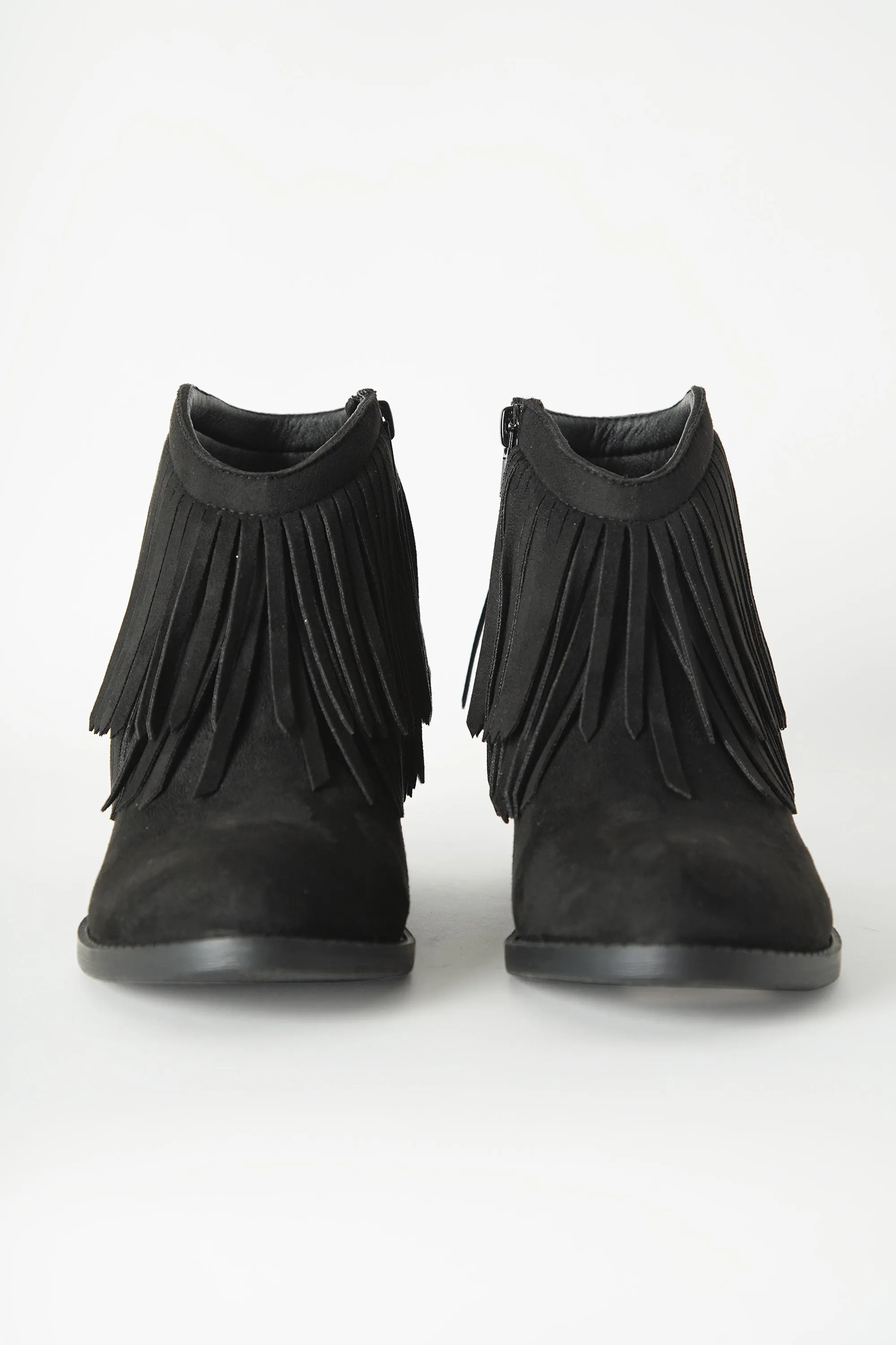 Western Fringe Ankle Boots