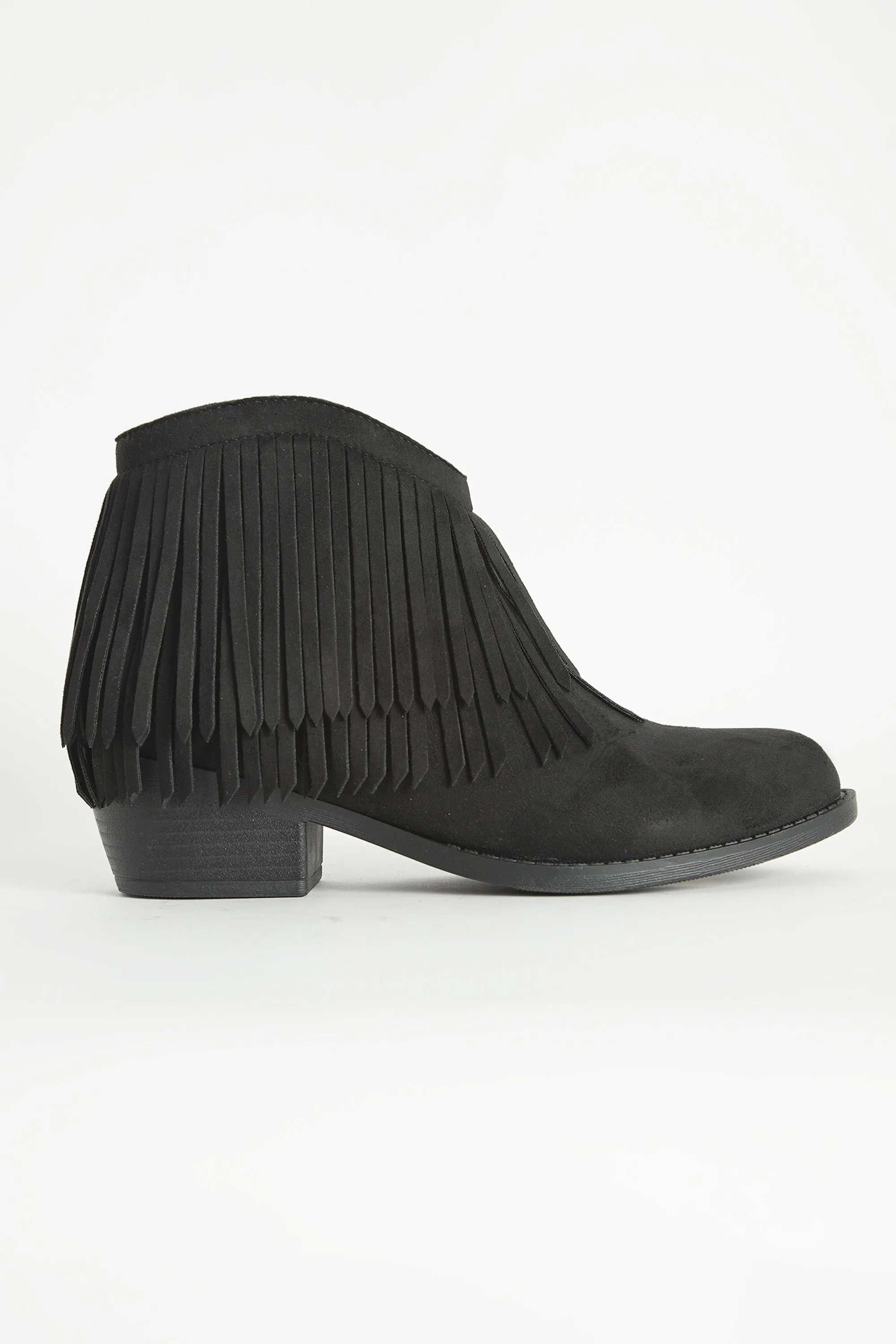 Western Fringe Ankle Boots