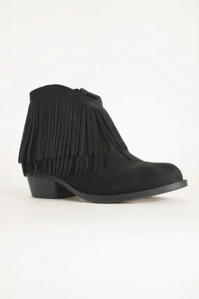 Western Fringe Ankle Boots