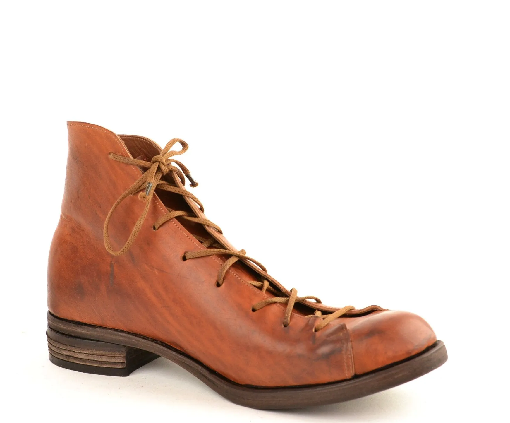 Wrestler boot  | reverse cognac cordovan