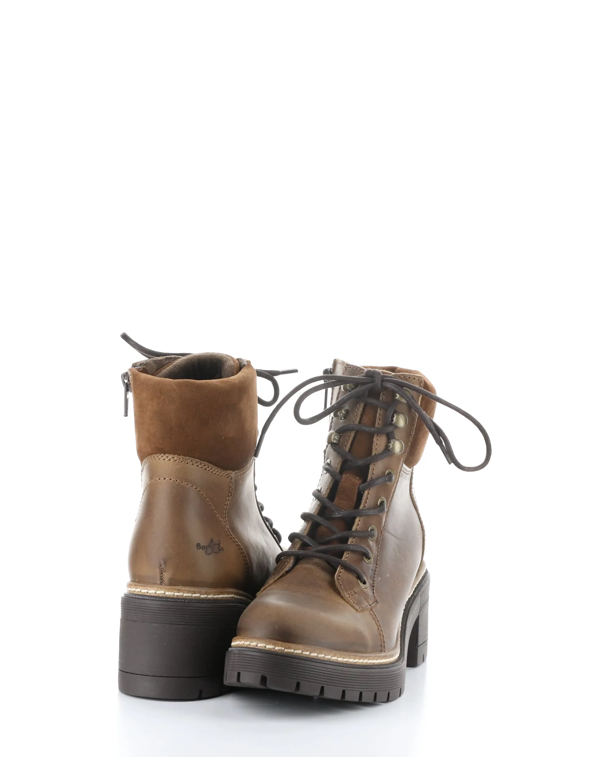 ZOA CAMEL/REDWOOD Round Toe Boots